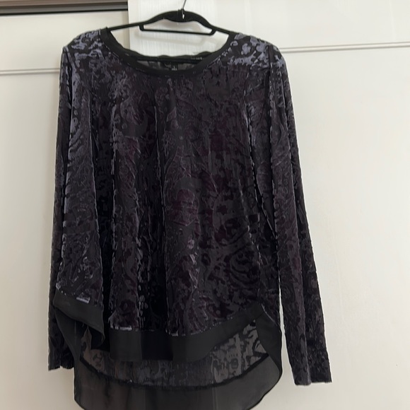 Simply Vera long sleeve black blouse - Picture 1 of 5